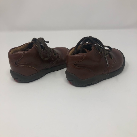Stride Rite Baby Shoes Leather Derby Brown Cyclone Size 4XW - Picture 3 of 11